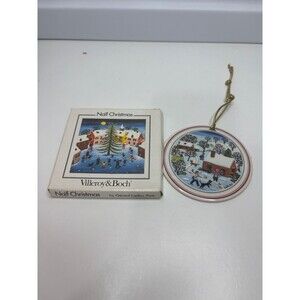 Villeroy & Boch Naif Christmas Ornament Reversible Hanging Laplau 3.25" case